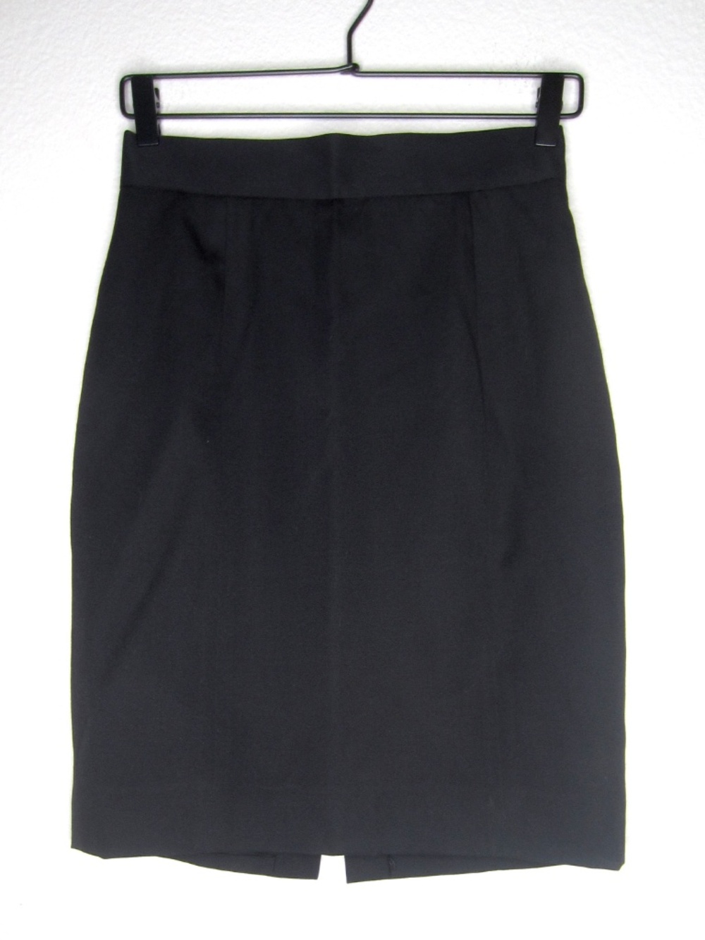 Vintage Henri Bendel 100% virgin wool black pencil skirt - Size 8